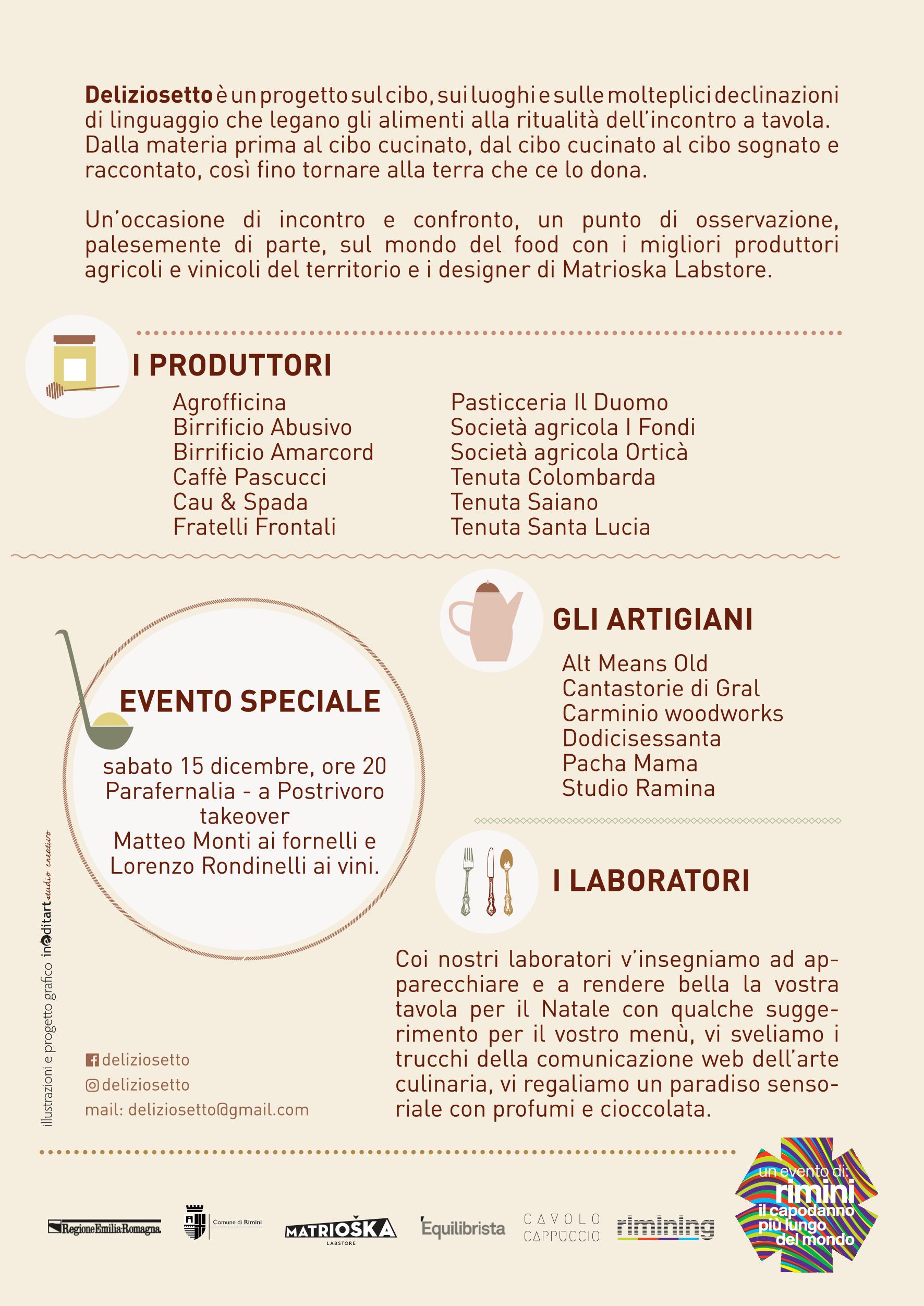  programma Deliziosetto | 15-16 dicembre 2018 | Rimini